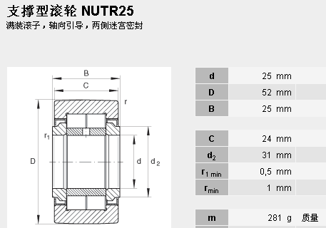 Siegel-axiale LKW-Rollenlager der Richtungs-NUTR25 für Hochleistungsmaschine 1
