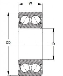 Selbstbewegende A/Ckompressor-Doppelt-Reihen-eckiges Kontakt-Kugellager 40BG05S1G 2DS 0